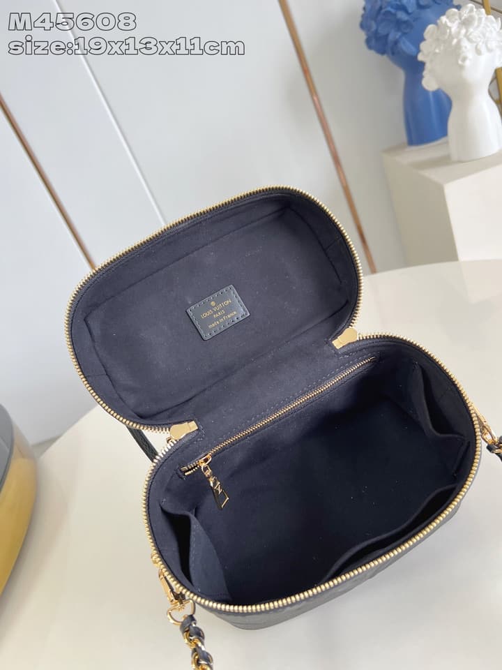 Louis Vuitton Vanity Small Handbag – Giant Monogram Embossed in Black