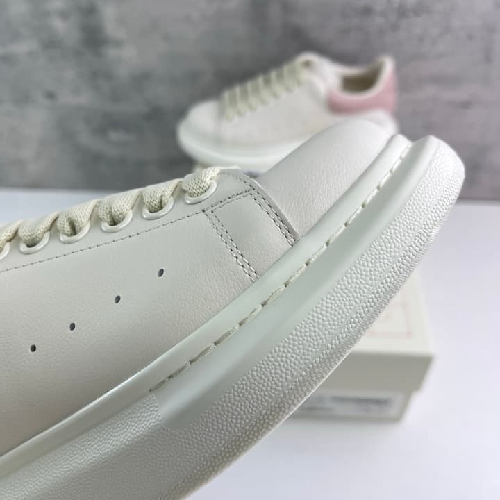 Alexander McQueen Oversized Platform Sneakers in All White Textured