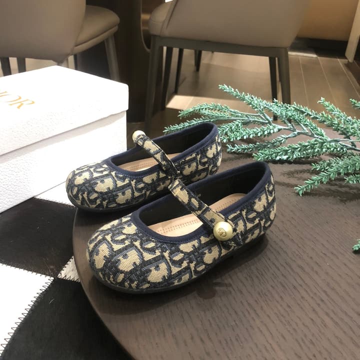 Dior DioBady Ballet Quilted Flats – Kids Collection – 2024SS in Black Quilted With Pearl Strap