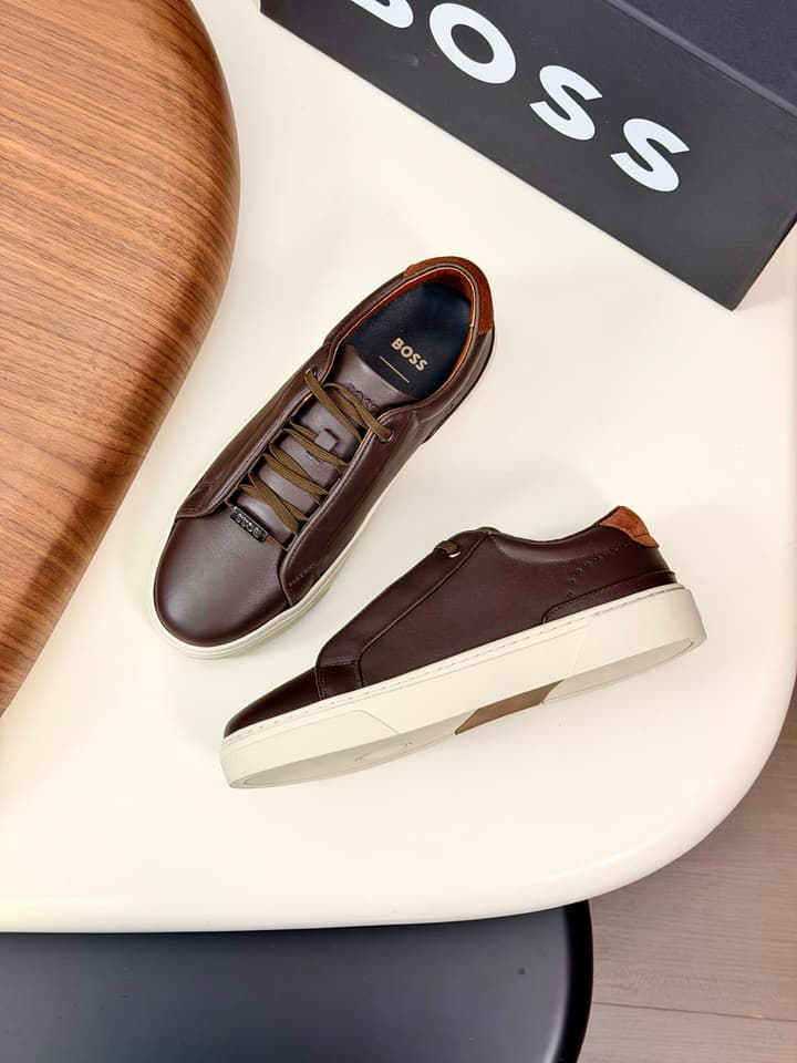 Boss Men's Casual Leather Sneakers