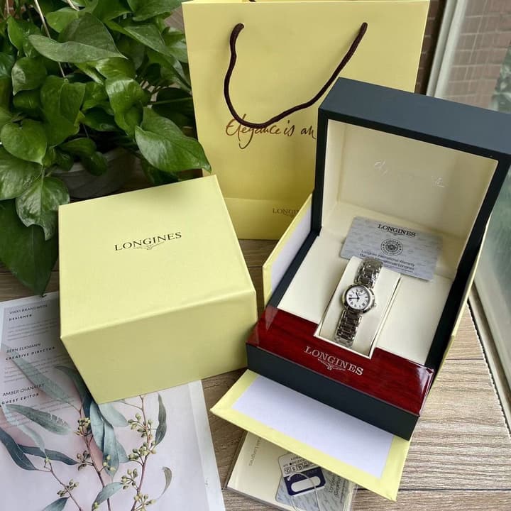 Longines Xin Yue Series Moonphase Watch in Steel Bracelet White Dial