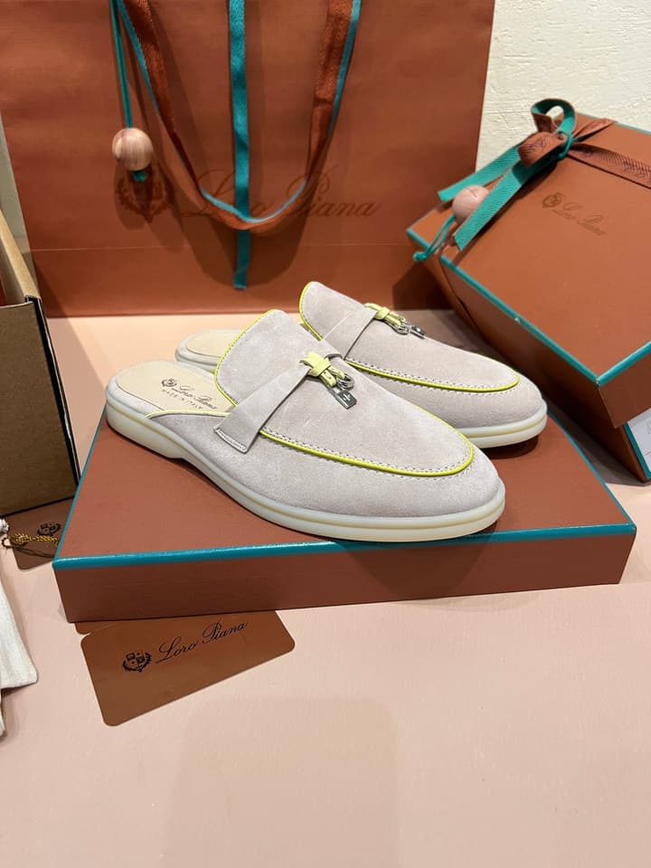 Loro Piana Women's Mules in Aqua Blue Suede