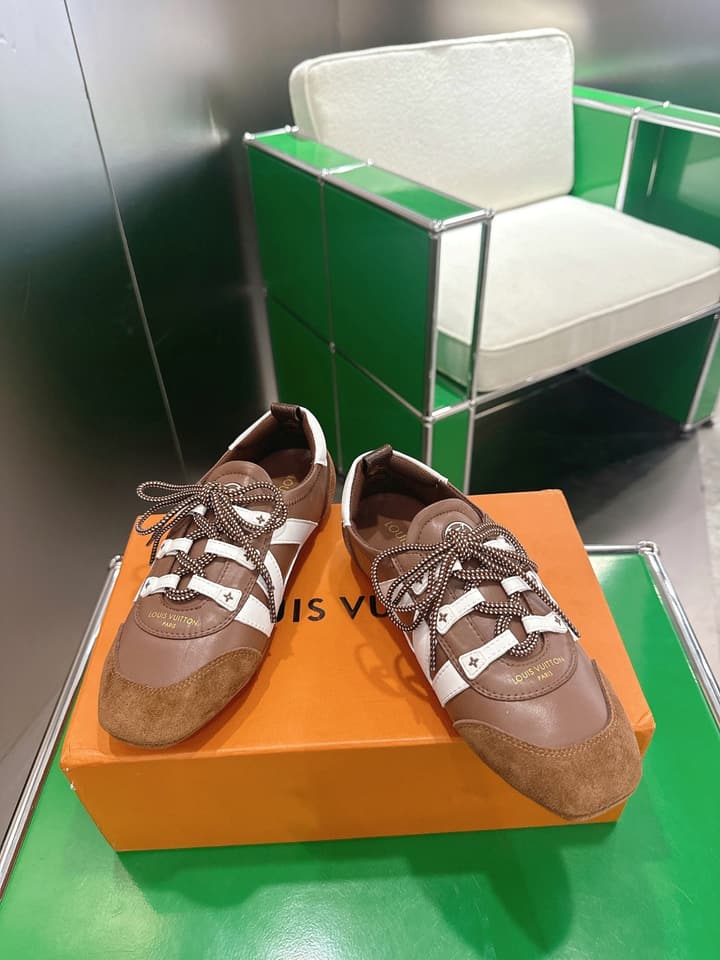 Louis Vuitton Sneakerina Ballet Sneakers in Chocolate Brown