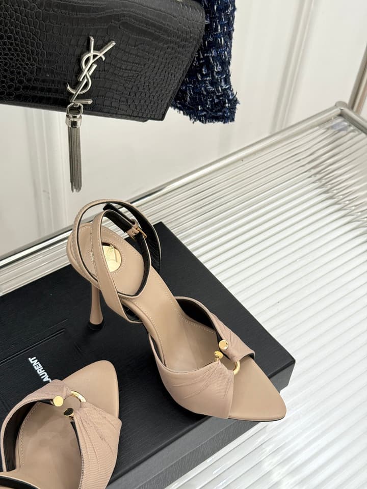 Saint Laurent High-Heel Sandals – 25SS in Black Suede