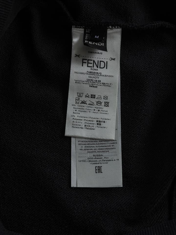 Fendi Double F Logo Embroidered Short Sleeve T-Shirt – 25SS in Black