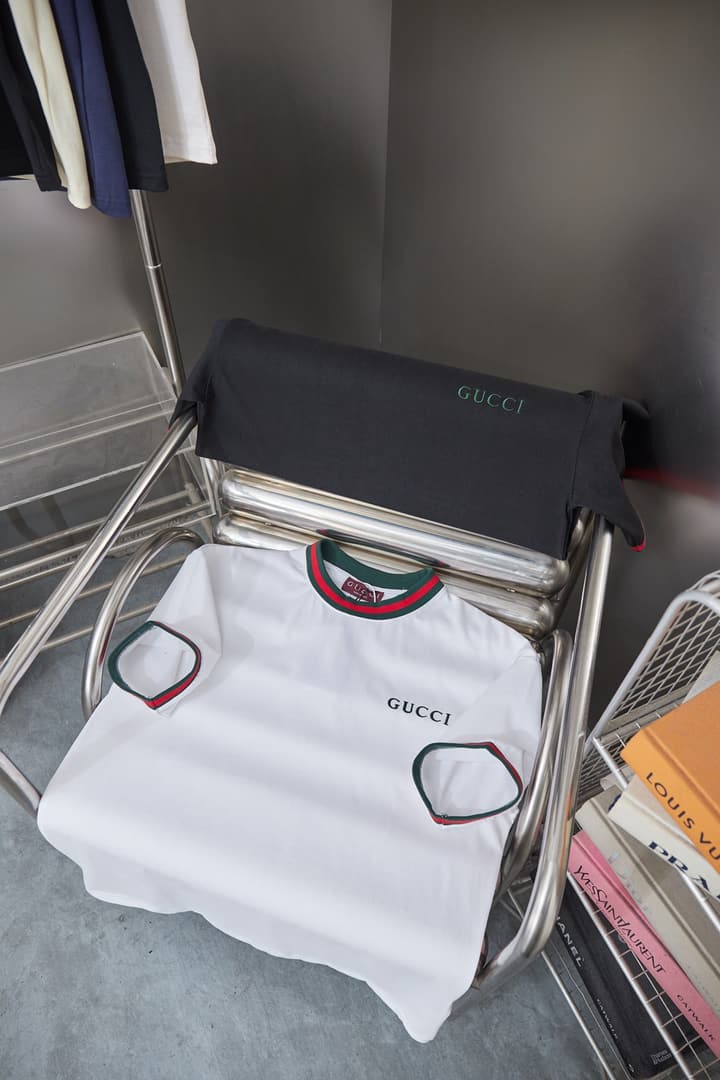 Gucci Classic Red and Green Ribbed T-Shirt – 26SS Early Spring Collection in Classic Black