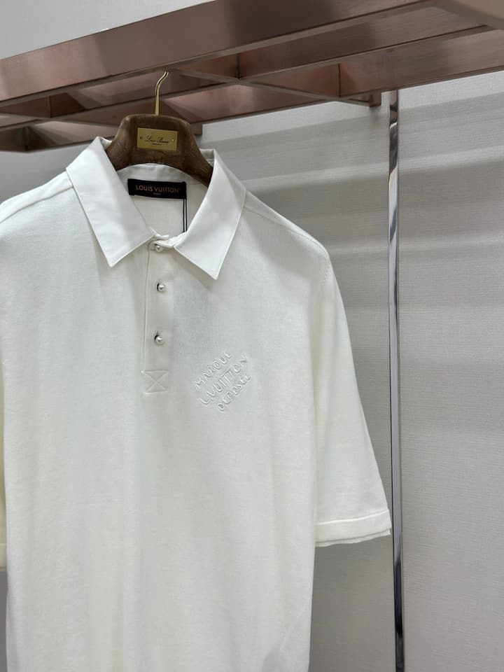 Louis Vuitton Knit Polo Shirt in Classic White