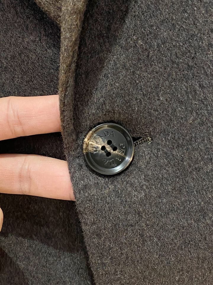 Prada Men's Wool Kensington Coat – 2025FW in Charcoal Gray Wool Coat