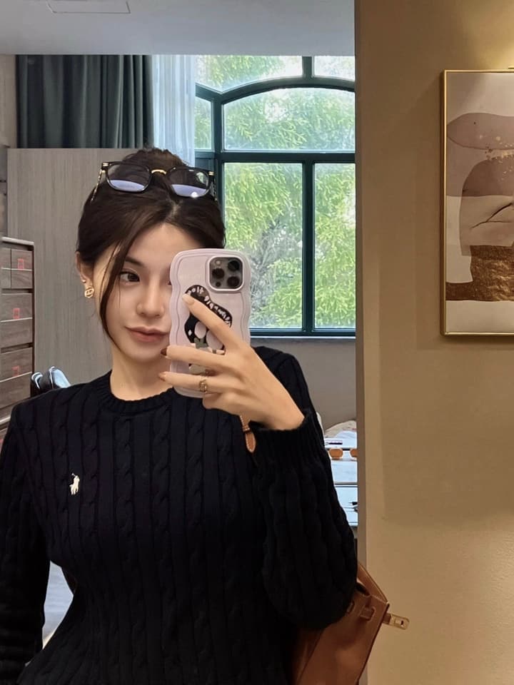 Ralph Lauren Cable Knit Sweater in Black