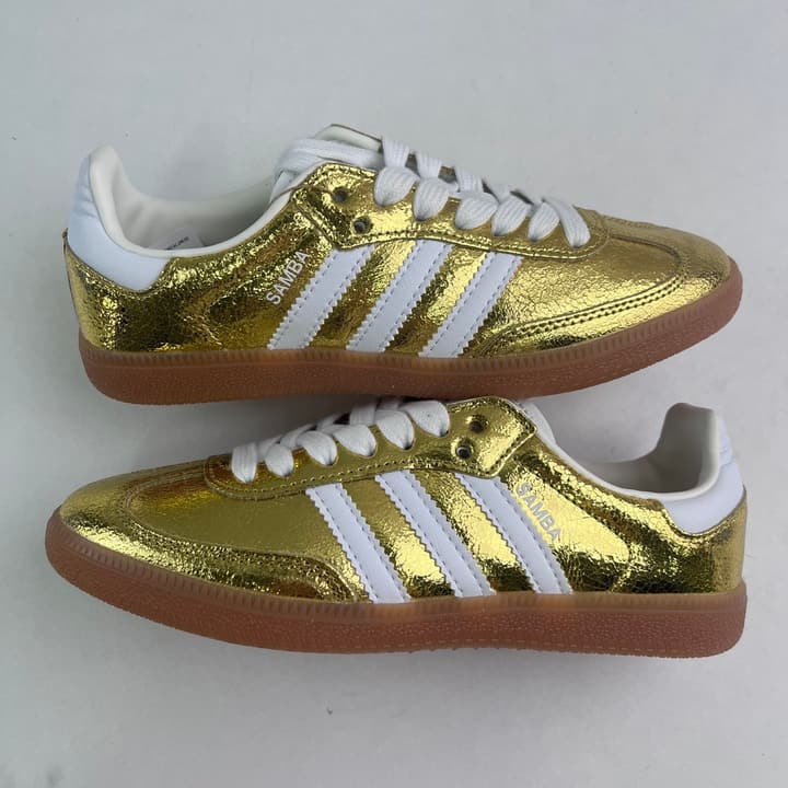 Adidas Samba OG Sneakers in Gold Metallic