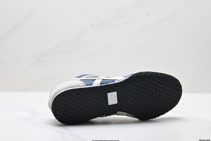 Onitsuka Tiger Serrano Nylon Retro Sneakers in Blue With White Stripes