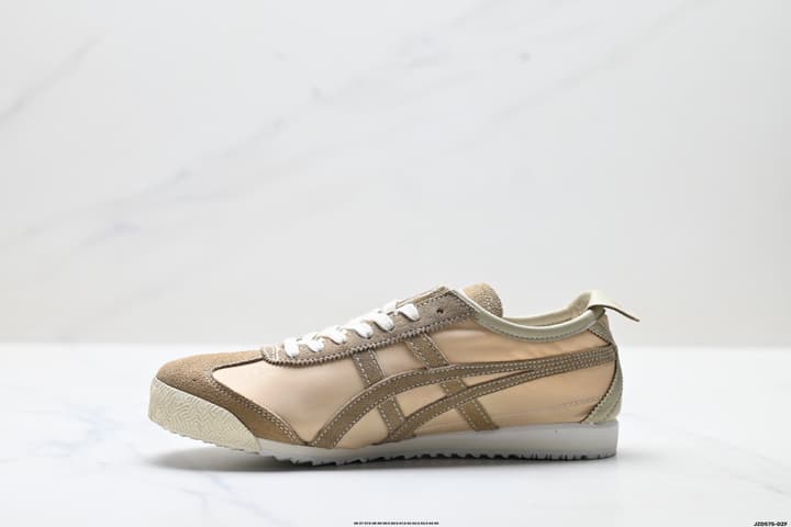Onitsuka Tiger Mexico 66 Deluxe Nippon Made Sneakers in Beige With Taupe Stripes