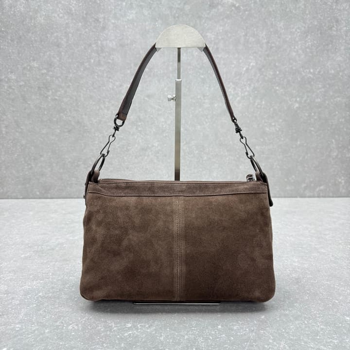 Balenciaga Le City Moto Suede Hobo Bag – 25FW in Dark Brown Suede