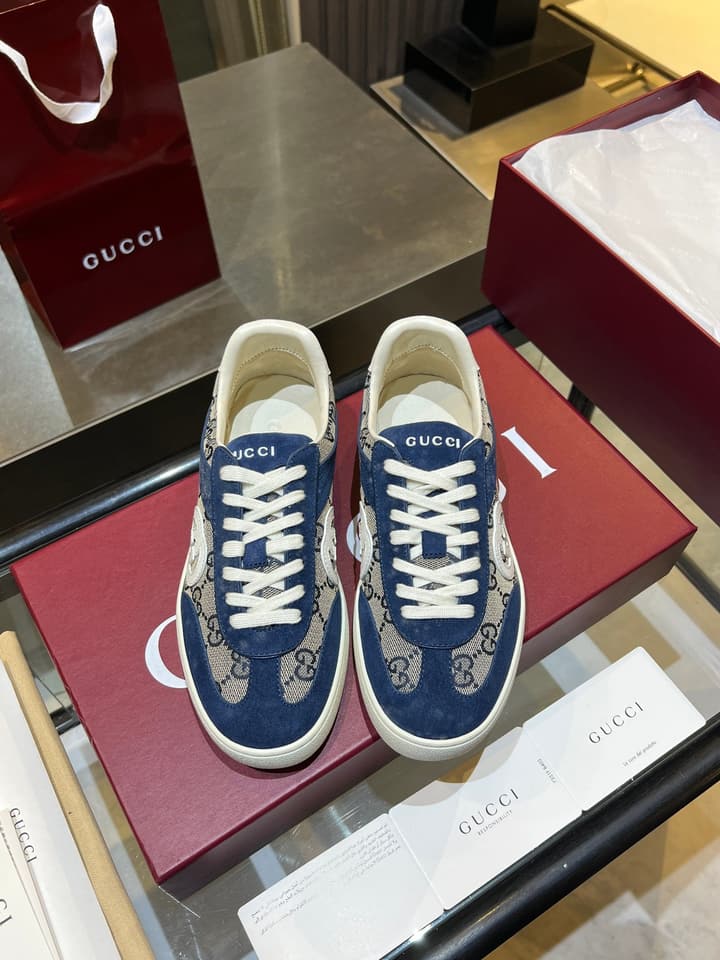 Gucci Retro German Training Sneakers in Black Monochromatic