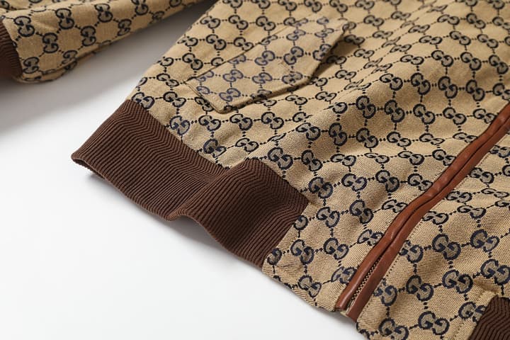 Gucci Double G Jacquard Stand Collar Jacket – 25FW in Ebony Beige Gg Jacquard