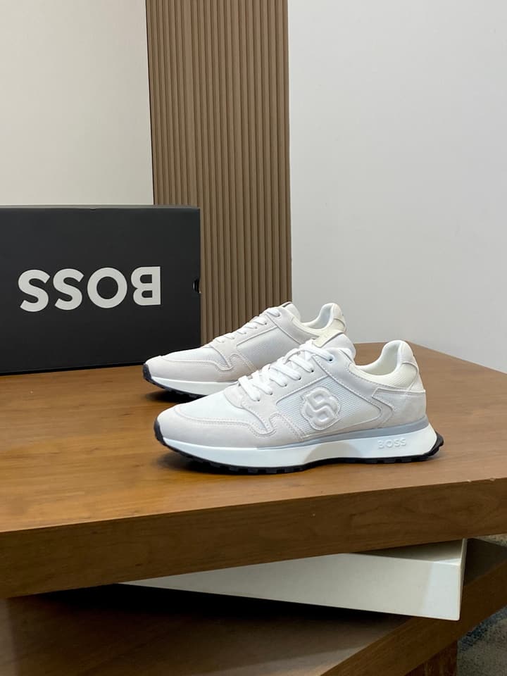 Boss Menswear Suede and Mesh Sneakers