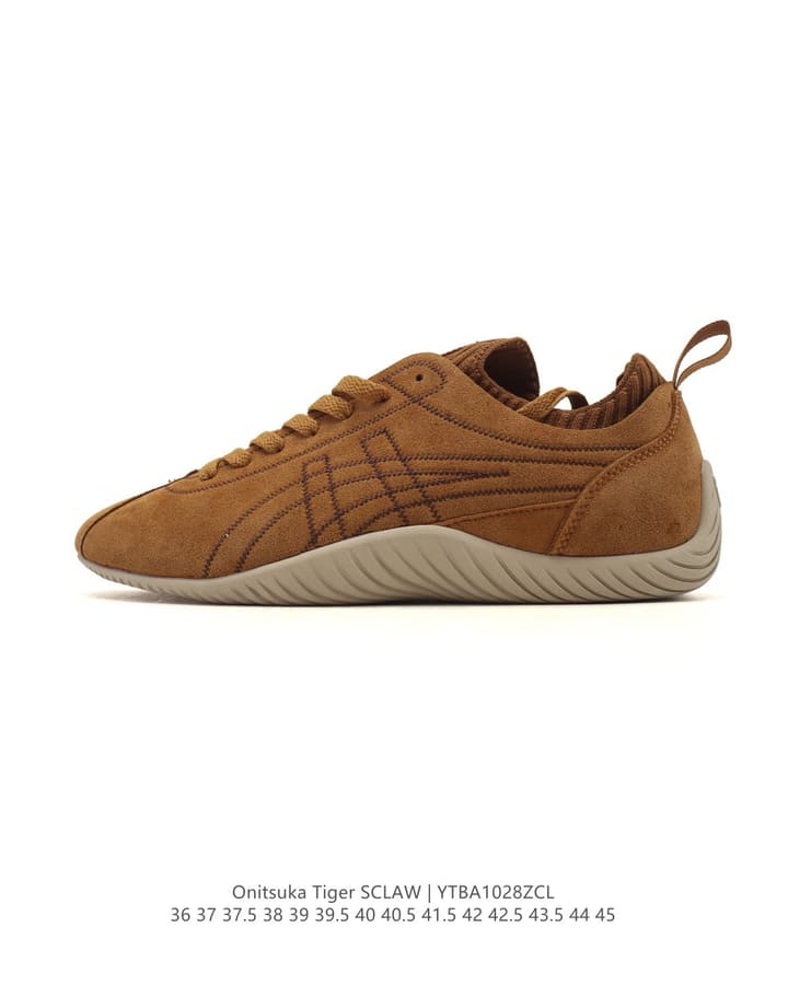 Onitsuka Tiger SCLAW Low-Top Casual Sneakers in Tan Upper With Beige Sole