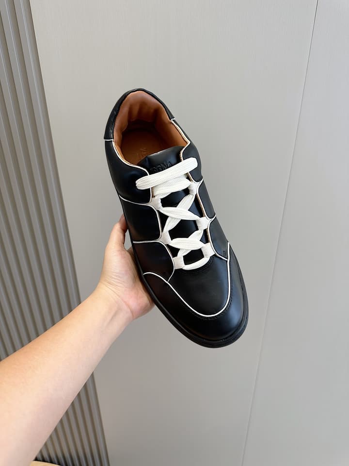 Zegna Tiziano Couture Sneakers in Black With Matching Laces