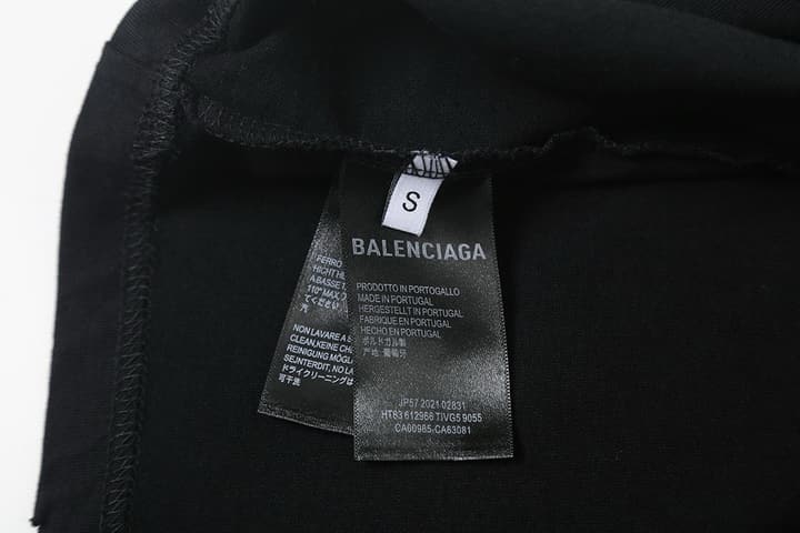 Balenciaga Rhinestone Signature Washed T-Shirt – 26SS in Washed Black