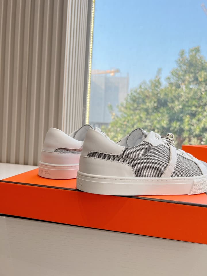Hermès Bouncing Men's Sneakers in Black Leather