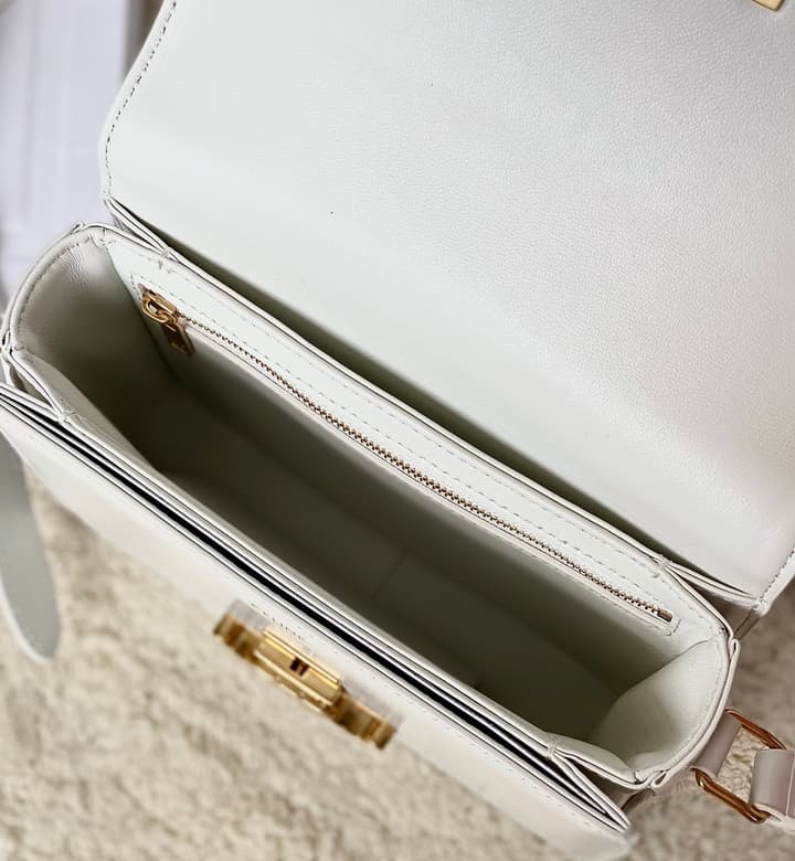 Celine Triomphe Box Calfskin Bag in Burnt Orange