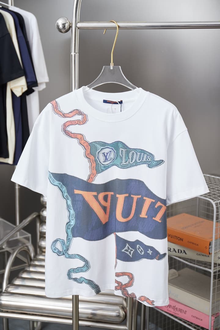 Louis Vuitton Digital Flag T-Shirt – 26SS Early Spring Collection in White
