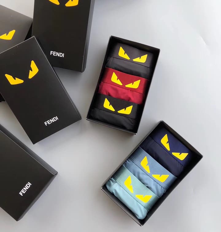 Fendi Monster Eyes Ice Silk Underwear Set