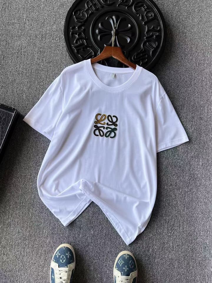 Loewe Silk Round Neck Short Sleeve T-Shirt