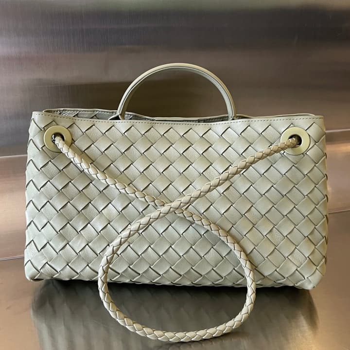 Bottega Veneta Andiamo Handbag in Charcoal Grey