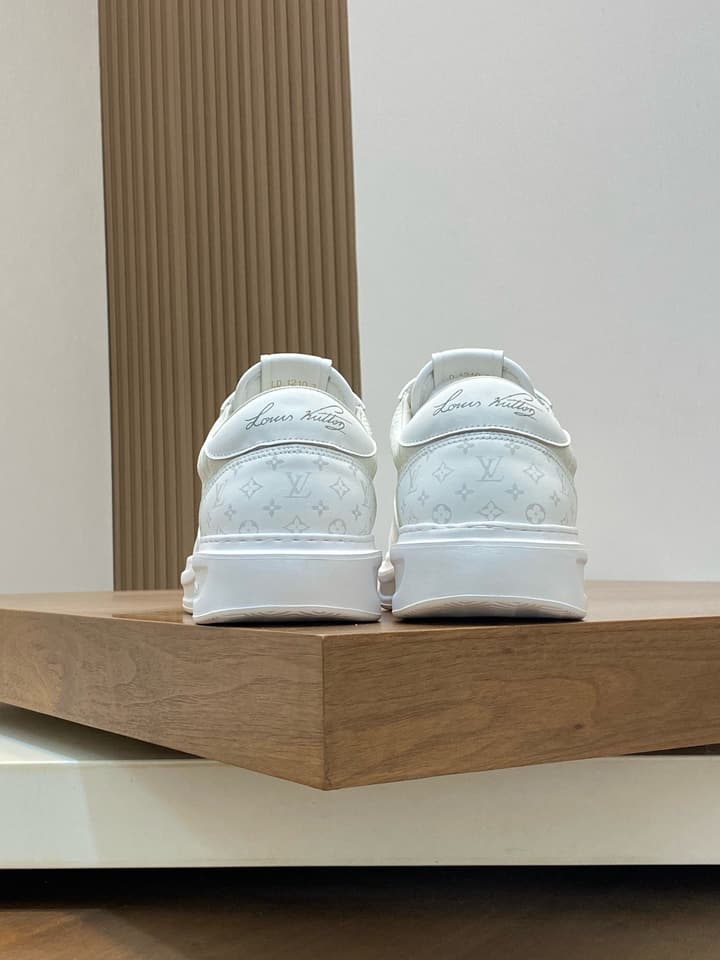 Louis Vuitton Nappa Leather Lightweight Sneakers in All White