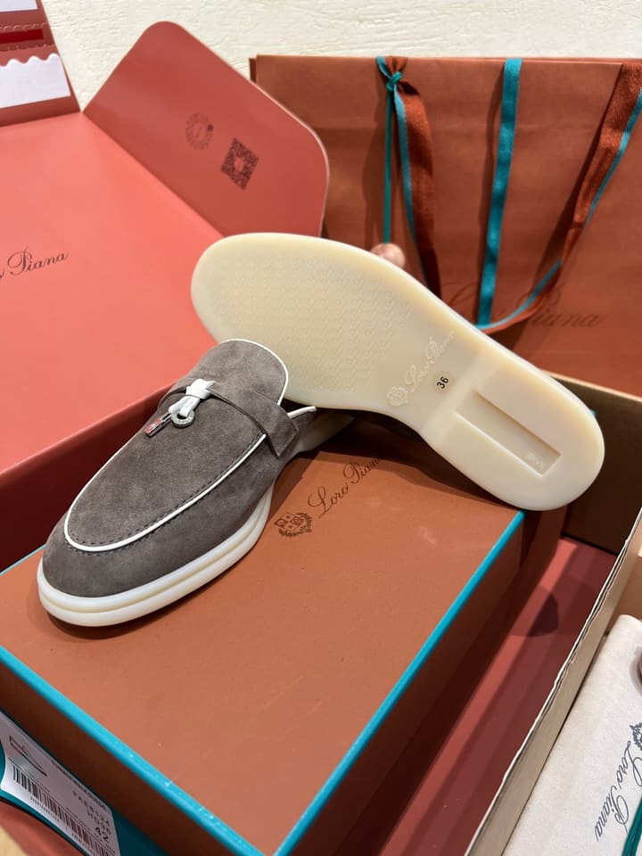 Loro Piana Women's Mules in Aqua Blue Suede