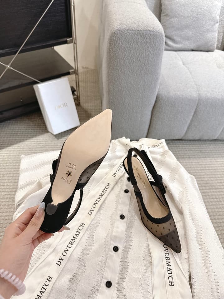 Dior J'Adior Patent Leather Kitten Heel Sandals in Classic Black Smooth Leather