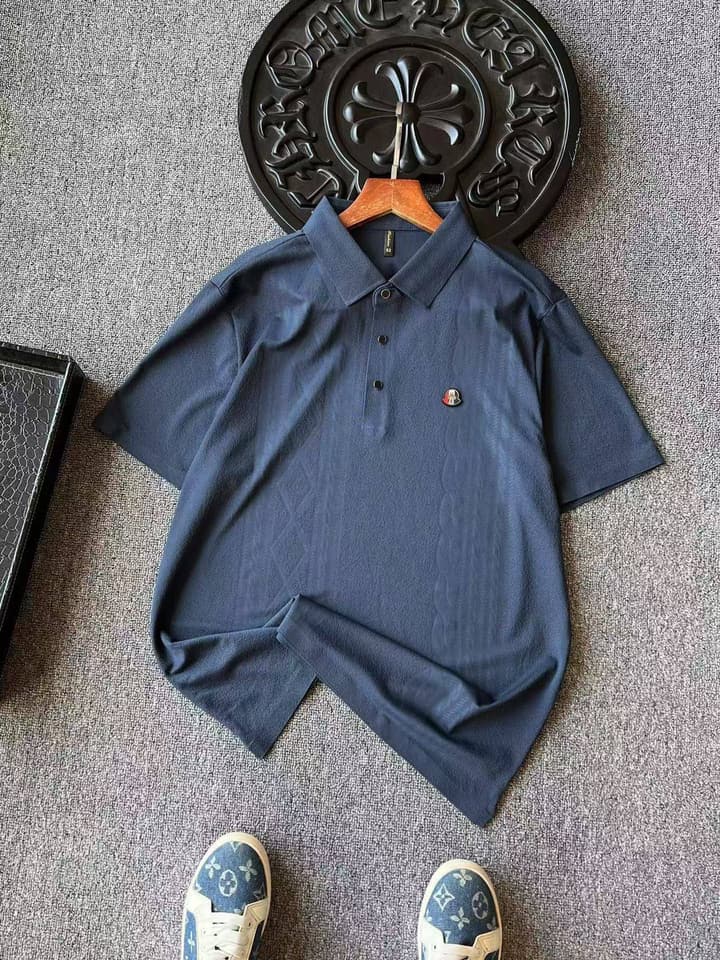 Moncler Ice Silk Jacquard Seamless Polo Shirt