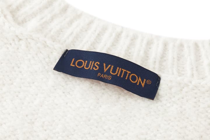 Louis Vuitton Embroidered Pearl Logo Knit Sweater – 2025SS