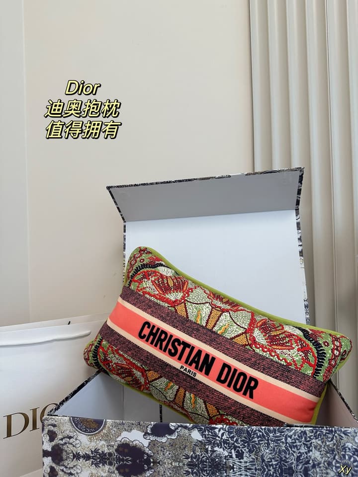 Dior Limited Edition Home Pillow – XYBH in Black Grey Toile
