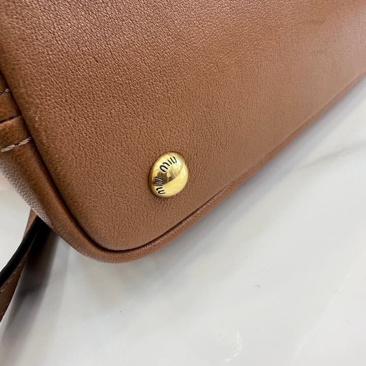 Miu Miu Aventure Leather Shoulder Bag