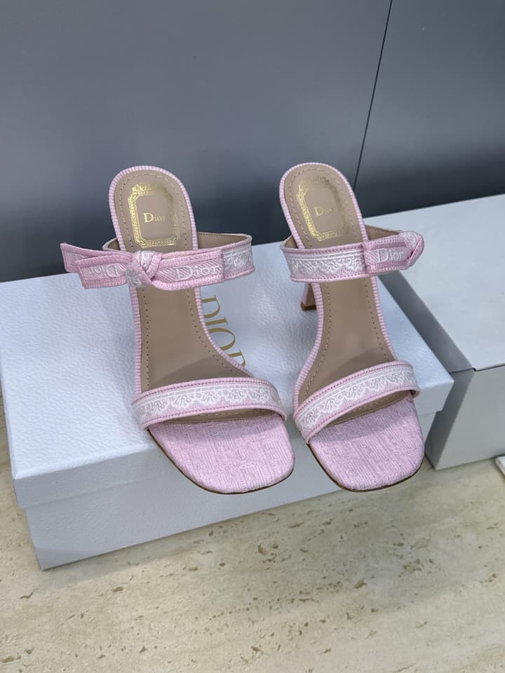 Dior J'Adior Dentelle Jelly Bow Heels – 2026 Early Spring Collection in Black