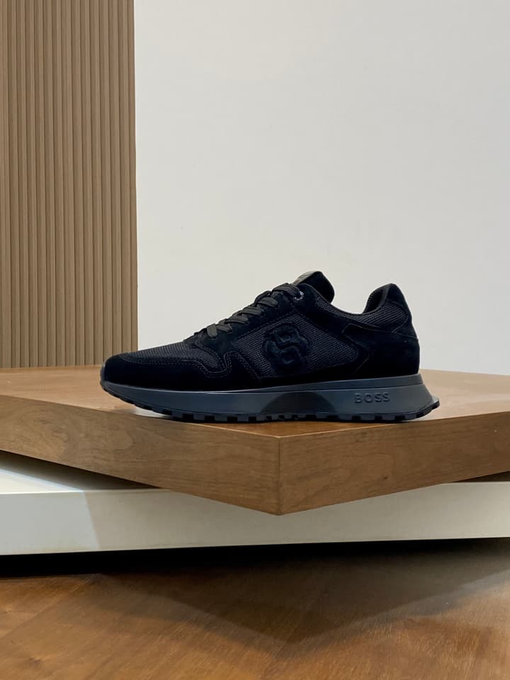 Boss Menswear Suede and Mesh Sneakers