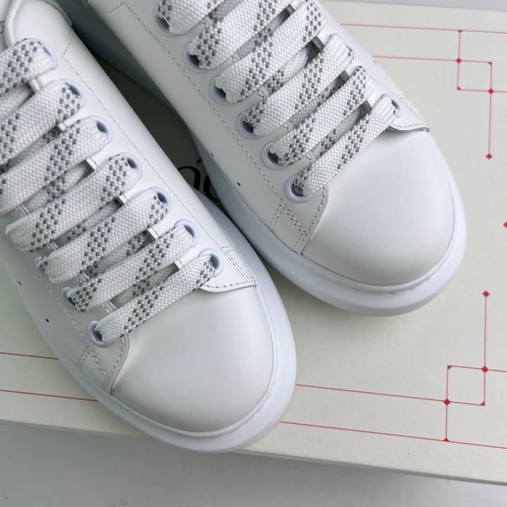Alexander McQueen Oversized Platform Sneakers in All White Textured