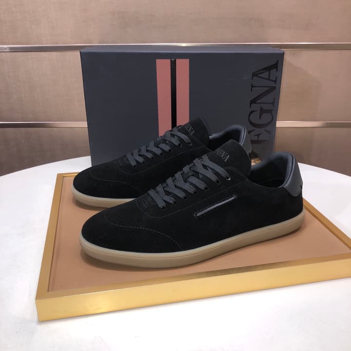 Zegna 232 Suede and Leather Sneakers