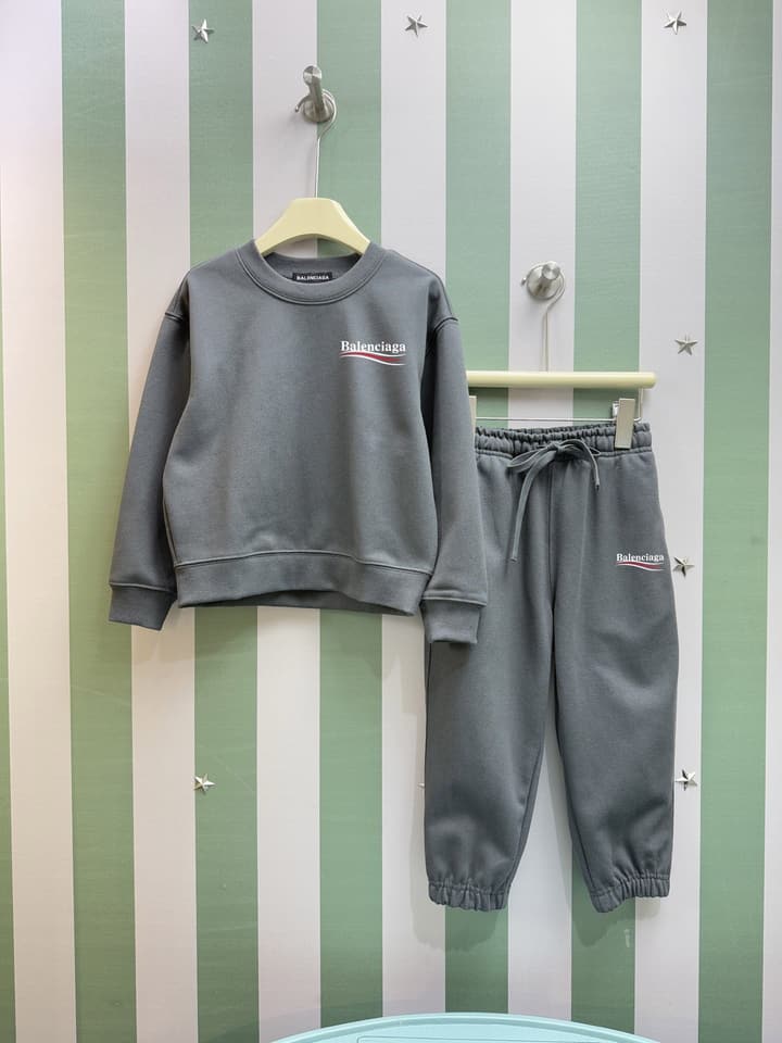 Kenzo Kids Crewneck Sweatshirt Set – 2025FW – Kids Collection in Dark Gray Set