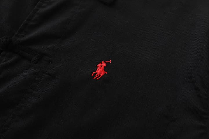 Ralph Lauren Corduroy Frog Button Cardigan – 25SS in Black