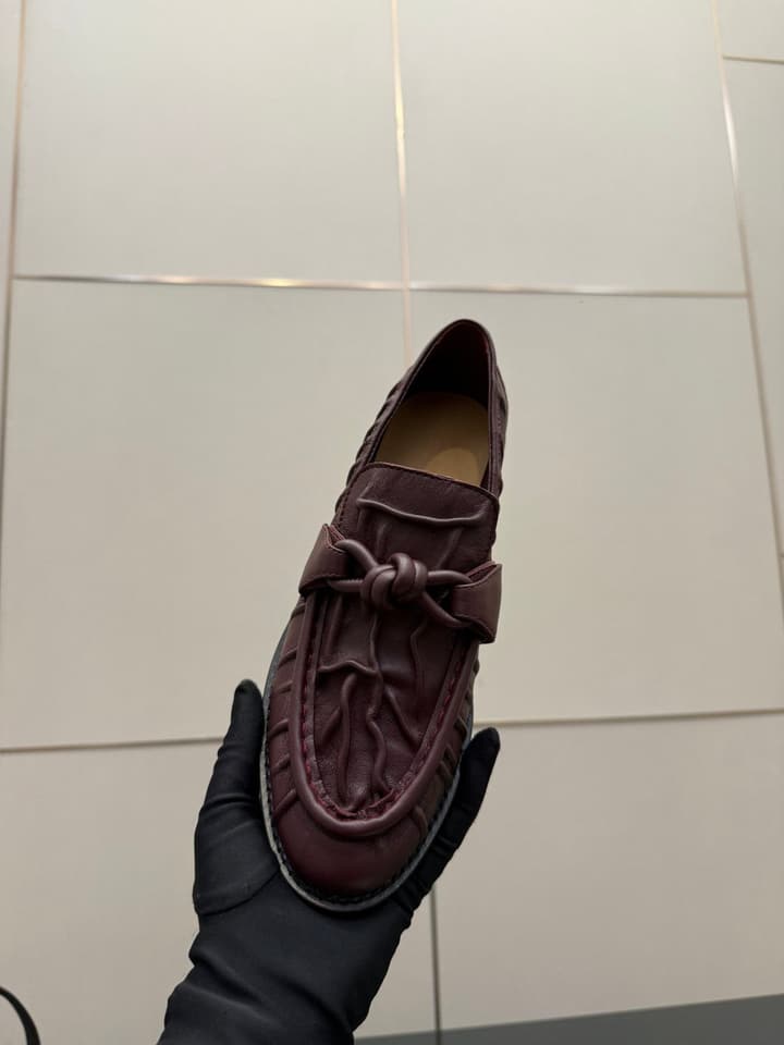 Bottega Veneta Astaire Suede Loafers in Black Leather