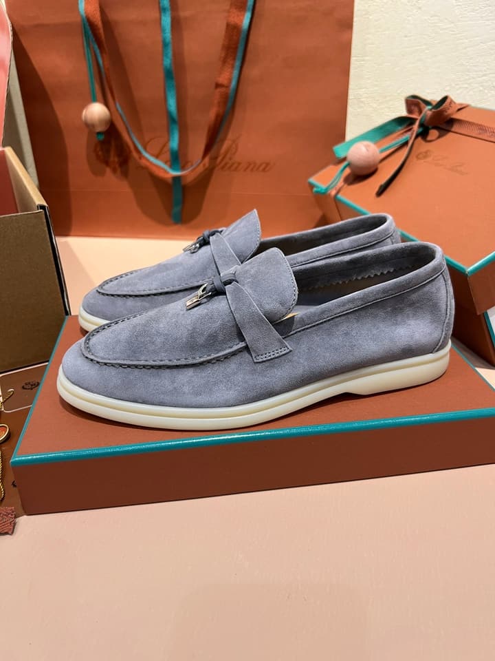 Loro Piana My Charms Classic Loafers in Nude