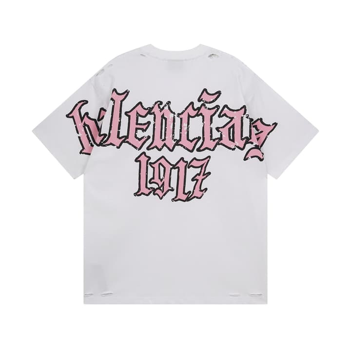 Balenciaga Paris Art Print Distressed T-Shirt – 25SS in Black