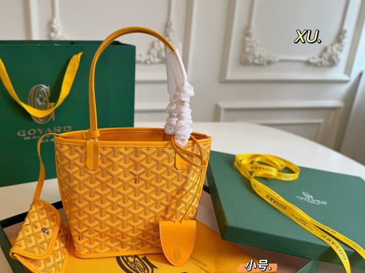 Goyard New Small Mother-Child Tote Bag in Classic Black And Tan