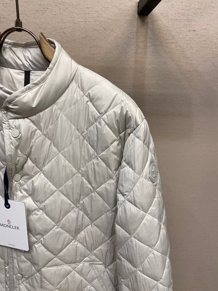 Moncler Men's Lightweight Stand Collar Down Jacket – 25FW in Quilted Black Jacket