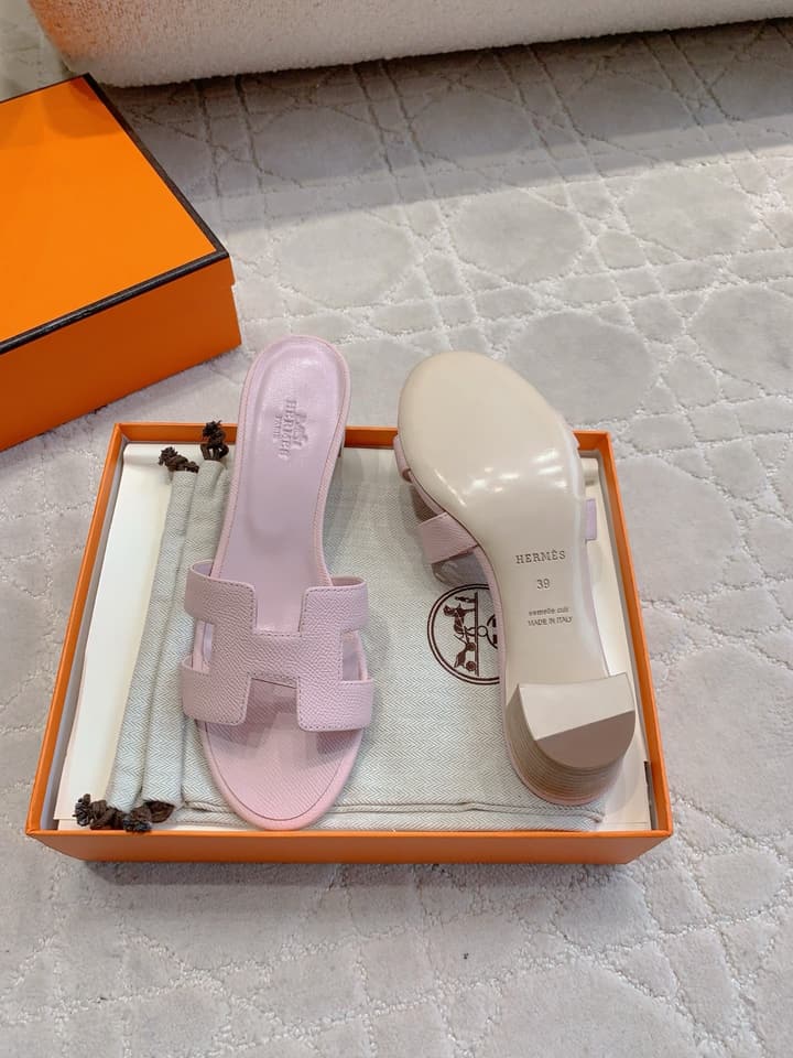 Hermès H-Heeled Sandals in Tan