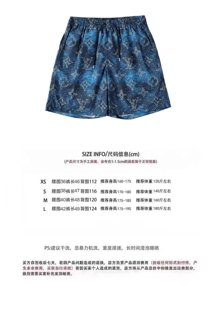 Louis Vuitton Ocean Boat Print Swim Trunks in Ocean Blue