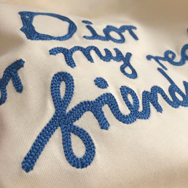 Dior Embroidered Logo T-Shirt – 2026SS in Apricot Ringer With Navy Collar